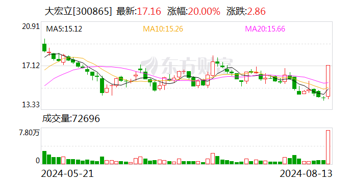 大宏立:职工代表监事高翔辞职